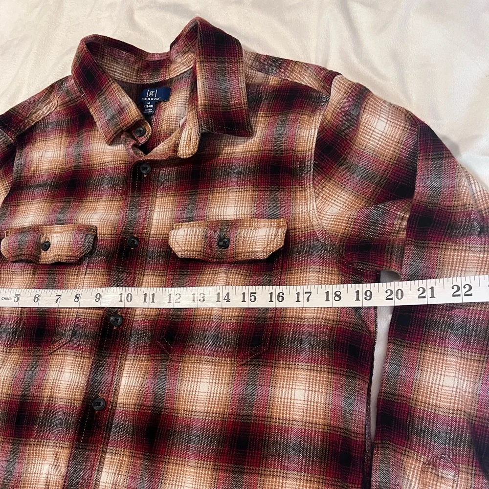Lot -Casual Button Down Shirts - Blue, Red, Purple Plaid - Picture 10 of 16